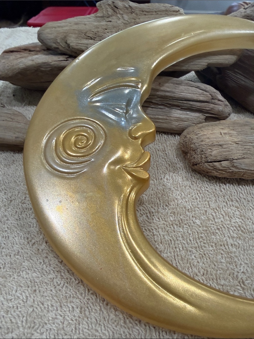Decorative Gold Crescent Moon Wall Sculpture - Unbranded - Picture 5 of 10